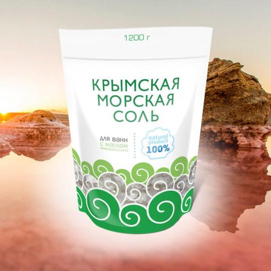 Крымская морская соль 1100г (1\9) КС